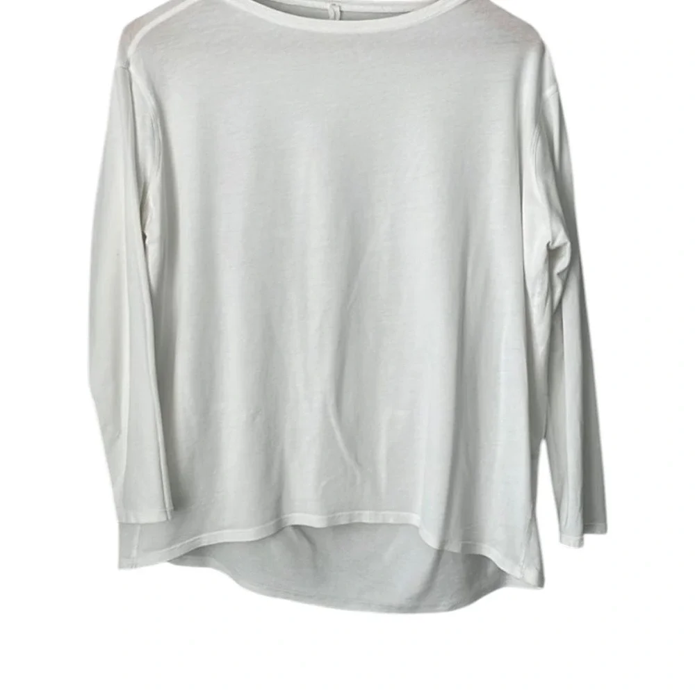Lululemon Back In Action Long‎ Sleeve White Women's Athleisure Oversized